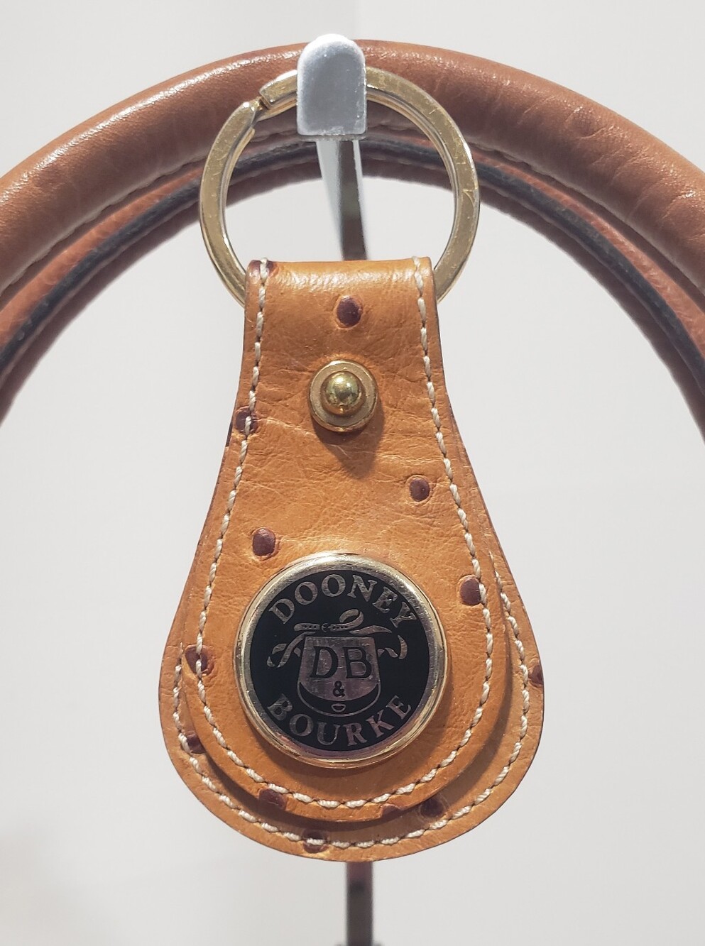 DOONEY & BOURKE Ostrich Embossed Leather Shoulder Satchel Set In Peanut - Picture 2 of 16